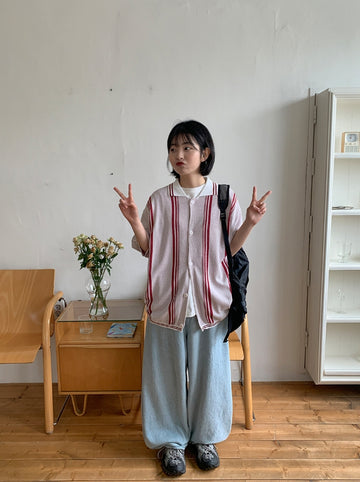 Almos Summer Denim Balloon Wide Pants